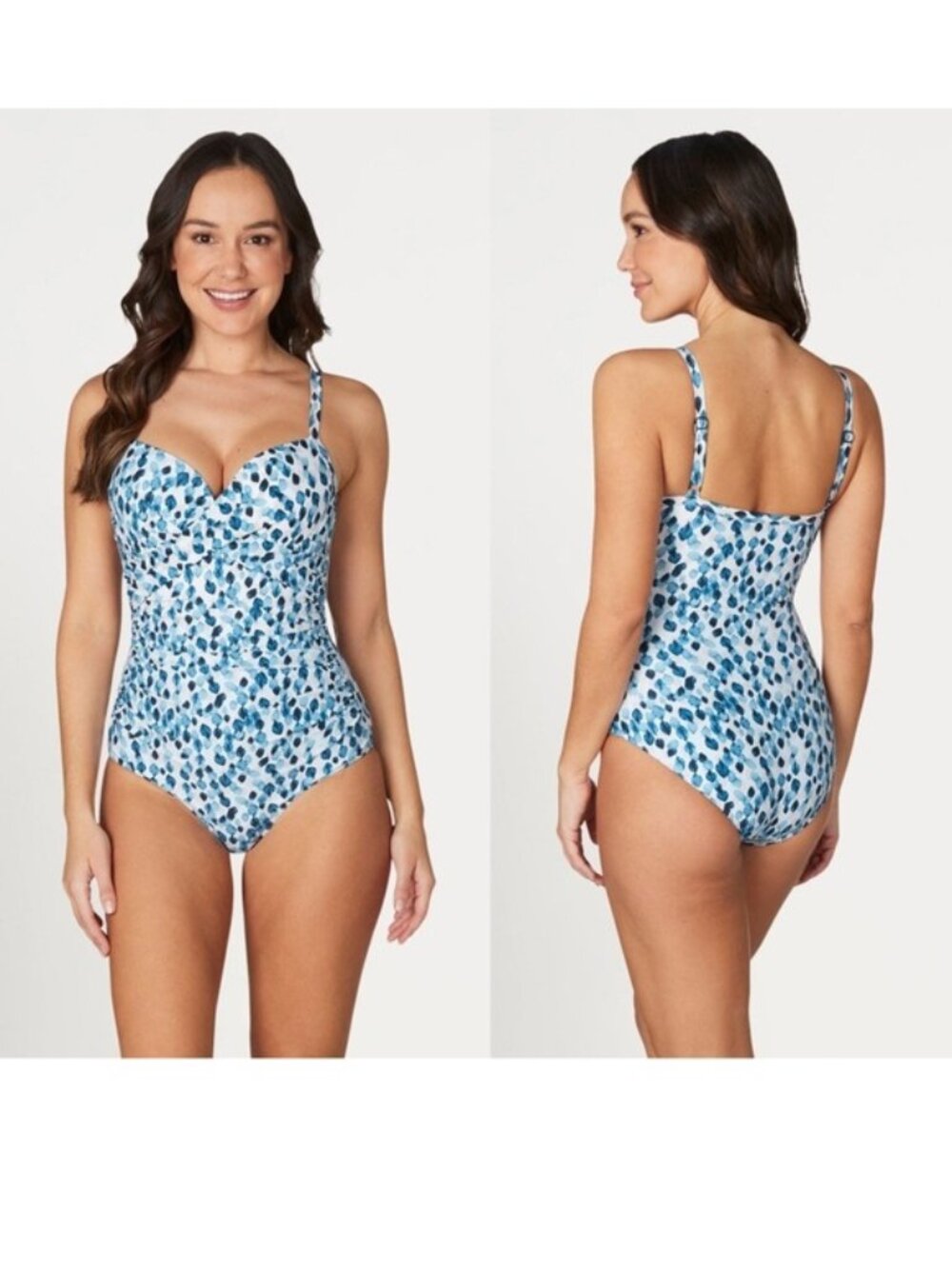 Niptuck Swim | Petal Plunge Isla C / D Cup Underwire One Piece Swimsuit | Size 8